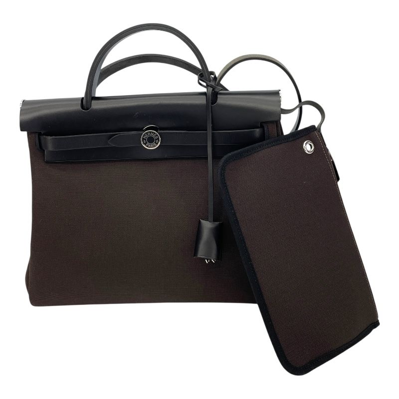 エルメス HERMES エールバッグジップPM Z刻 ダークブラウン SV