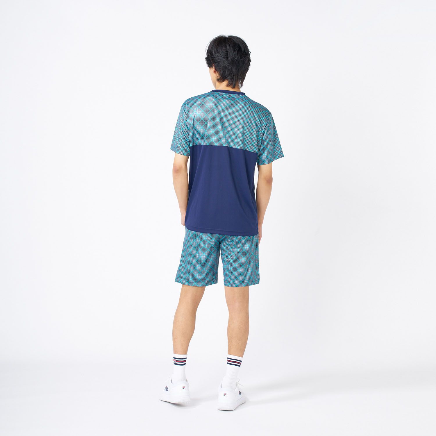 【安心の正規品】 フィラ FILA テニス ハーフパンツ メンズ 男性 大人 ショート 半ズボン ボトムス ウェア ロゴ グレンチェックプリント 部活 クラブ サークル スクール 練習 試合 トレーニング EM0261 05A マスタード
