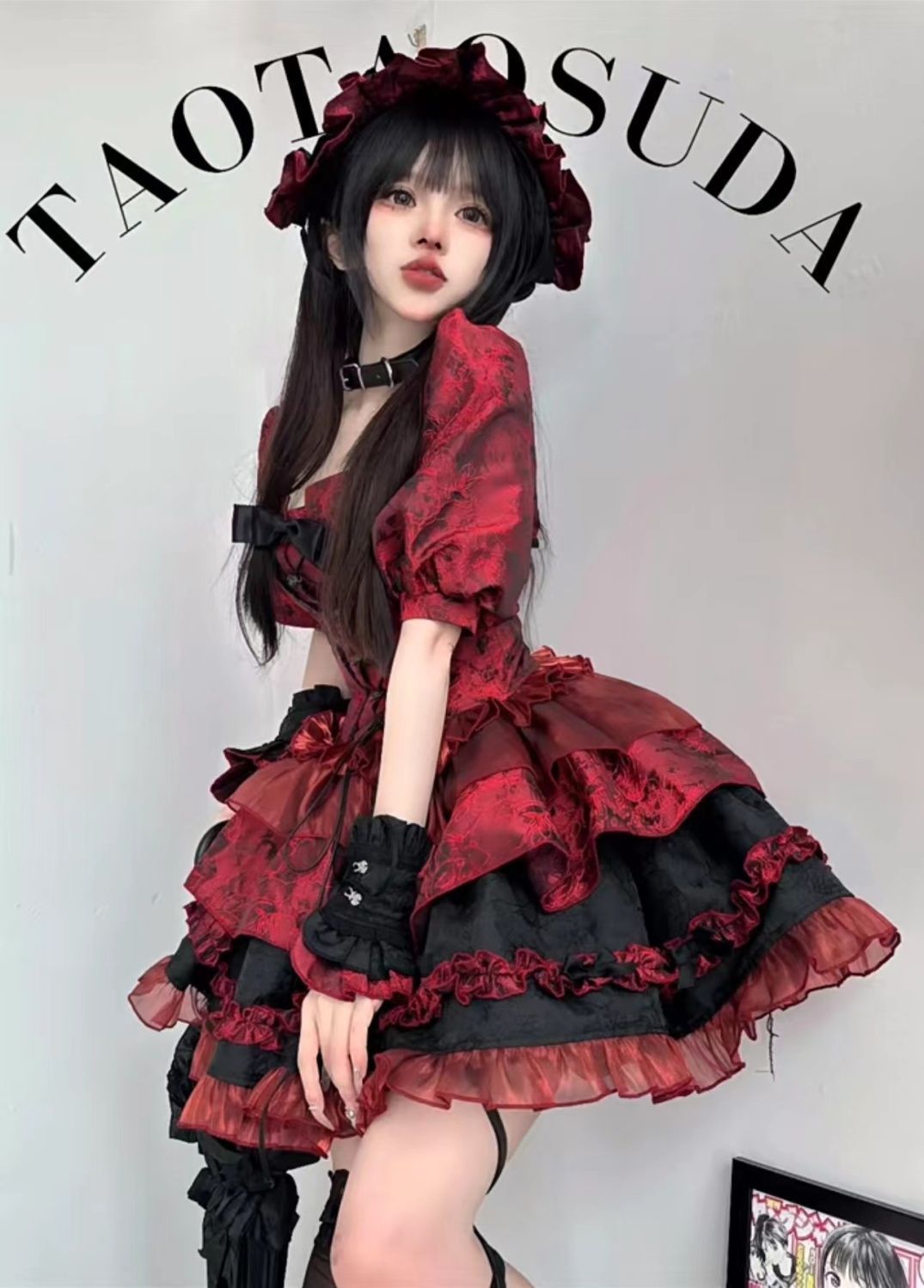 オフショルダー＆リボン装飾付き フリル＆蓬蓬スカートが特徴のロマンティックスタイル