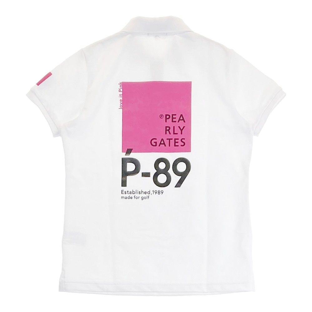 PEARLY GATES ポロシャツ レディースL ホワイト 89/35 PEARLY GATES ポロシャツ ポロ 「PEARLY GATES」SPX FD150d×FD30/1裏使