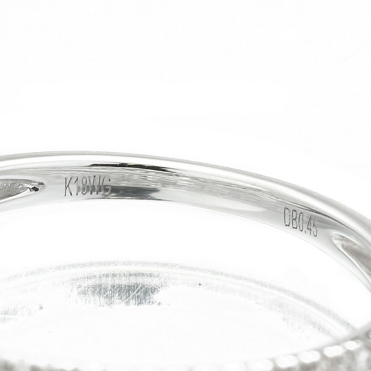 最終値下げ　QVC  18K WG ダイヤモンド　デザインリング　保証書付　③ QVC キュー・ヴィー・シー テーパーカットリング 指輪