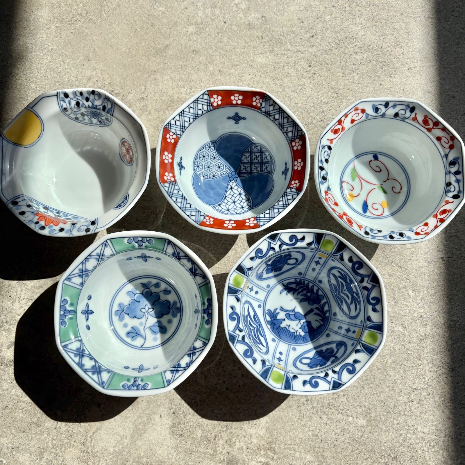 美濃焼 八角小鉢 5点セット 和食器 伊万里 食器 中鉢 深鉢