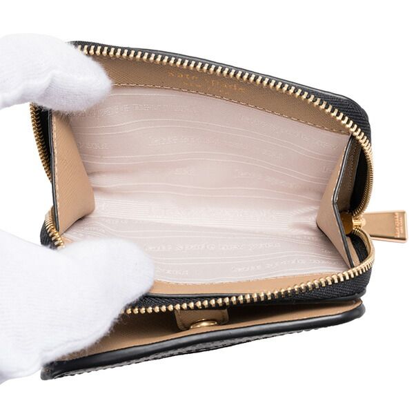 新品 ケイトスペード kate spade 2つ折り財布 カラーブロック コンパクト ウォレット カフェモカマルチ kate spade NEW YORK - 新品 ケイトスペード kate spade 2つ折り財布