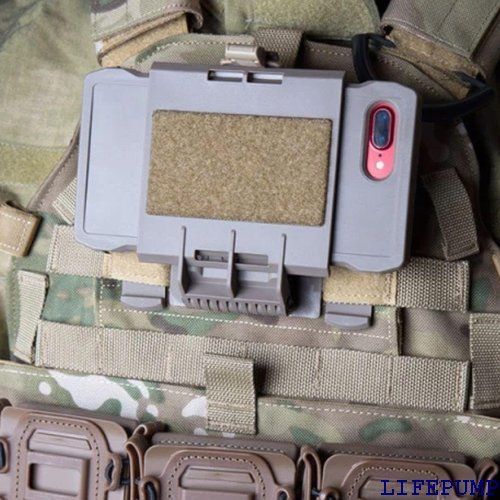 タクティカルスマホケース MOLLE対応 モール ミリタリー サバゲー スマートフォン タクティカルベスト対応 ケース交換可能 サバゲー ミリタリー ブラック 2706