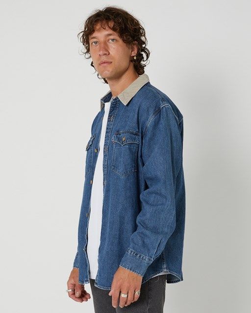 ☆リーバイス Levis 新品 メンズ ウエスタンシャツ BLUE ストーン