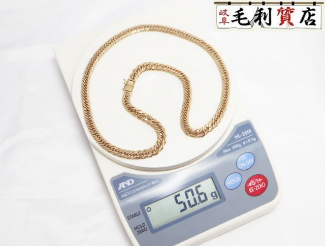 K18 イエローゴールド  50.6g　ミラーカット 喜平 ネックレス キヘイ18金  750 YG 【中古】ジュエリー
