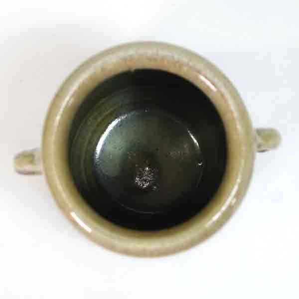 赤膚焼 大塩昭山 ◇【花器】赤膚焼/大塩昭山作 最高 奈良絵 耳付花器