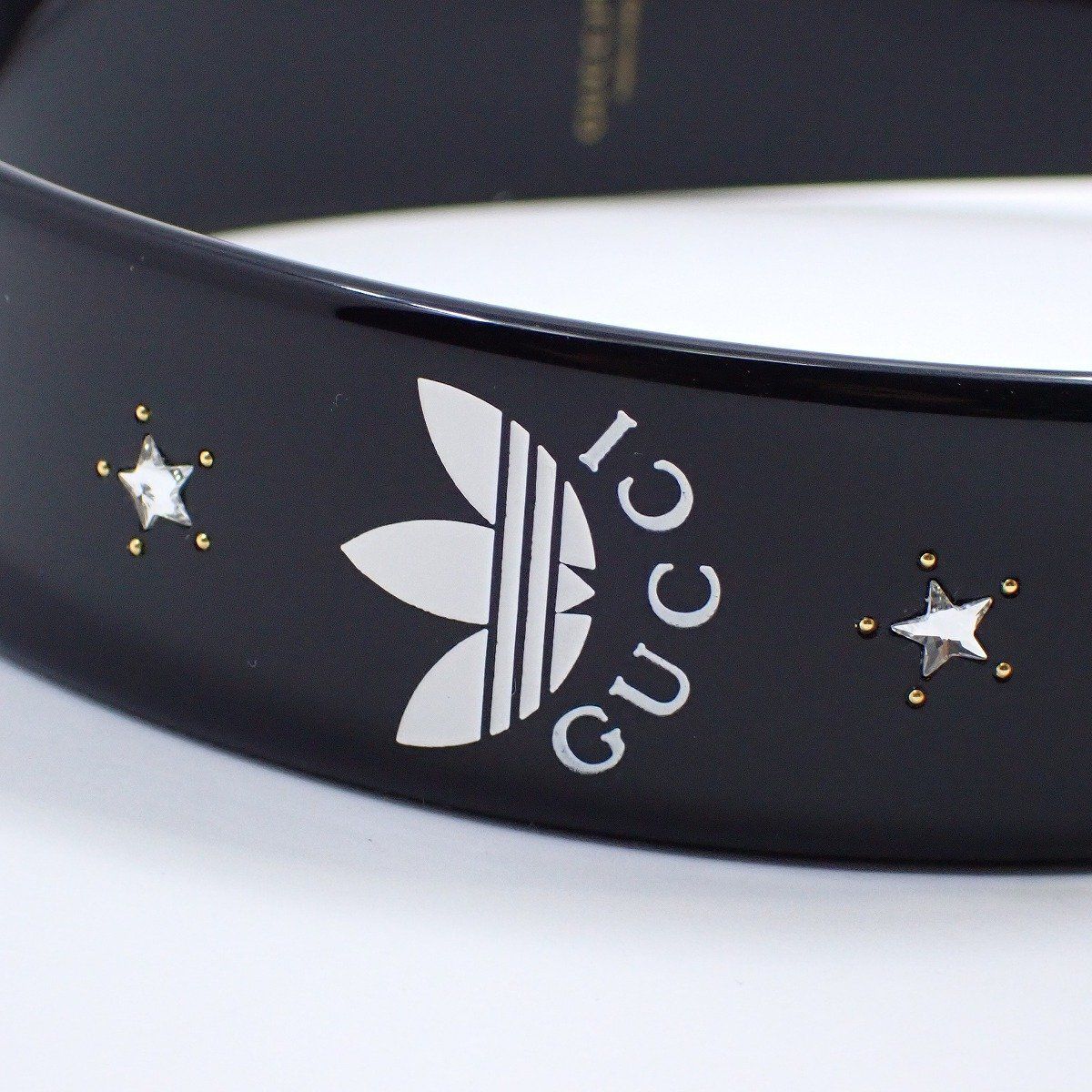 新品 GUCCI adidas グッチ アディダス コラボ商品 カチューシャ ADIDAS X GUCCI アディダス×グッチ カチューシャ ブラック