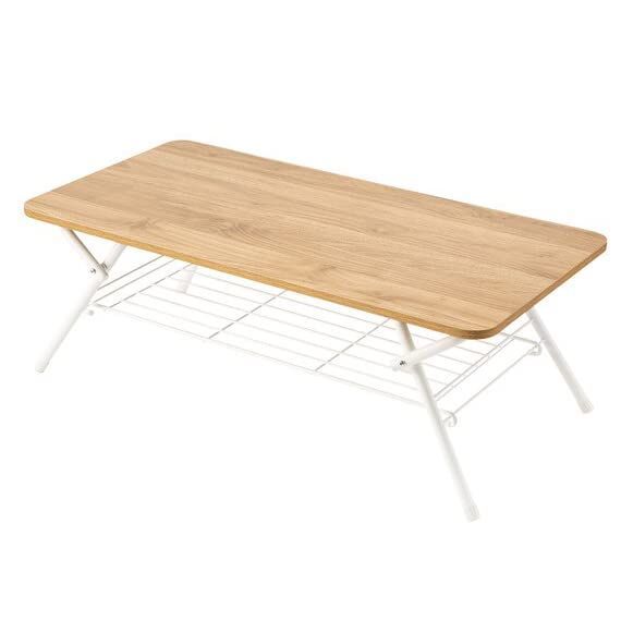【数量限定】折りたたみテーブル シェルフィ2 ニトリ 9045 ライトブラウン NITORI 8761071