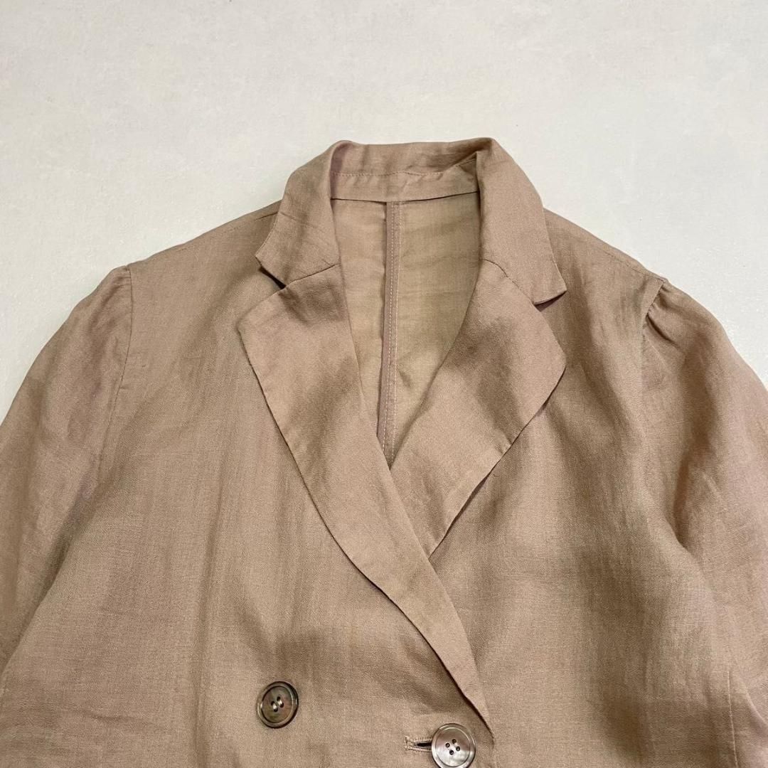 美品 24SS スローブイエナ ラミージョーゼットジャケット リネン100