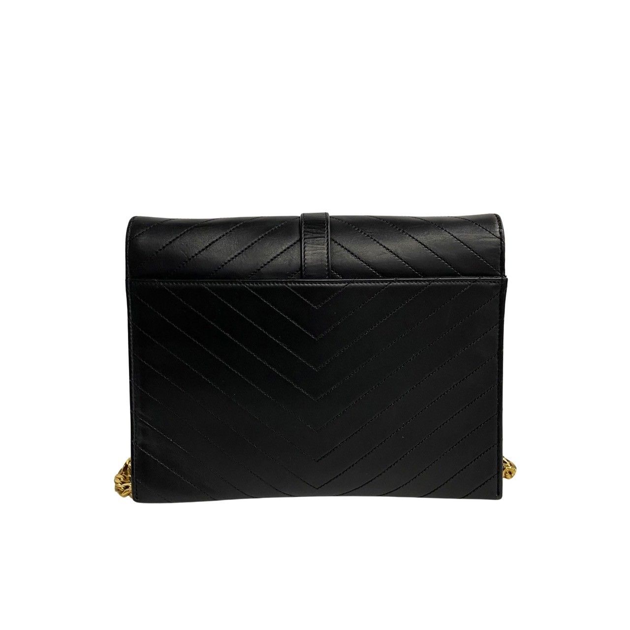 極 美品 SAINT LAURENT PARIS サンローランパリ カサンドラ ロゴ 金具 
