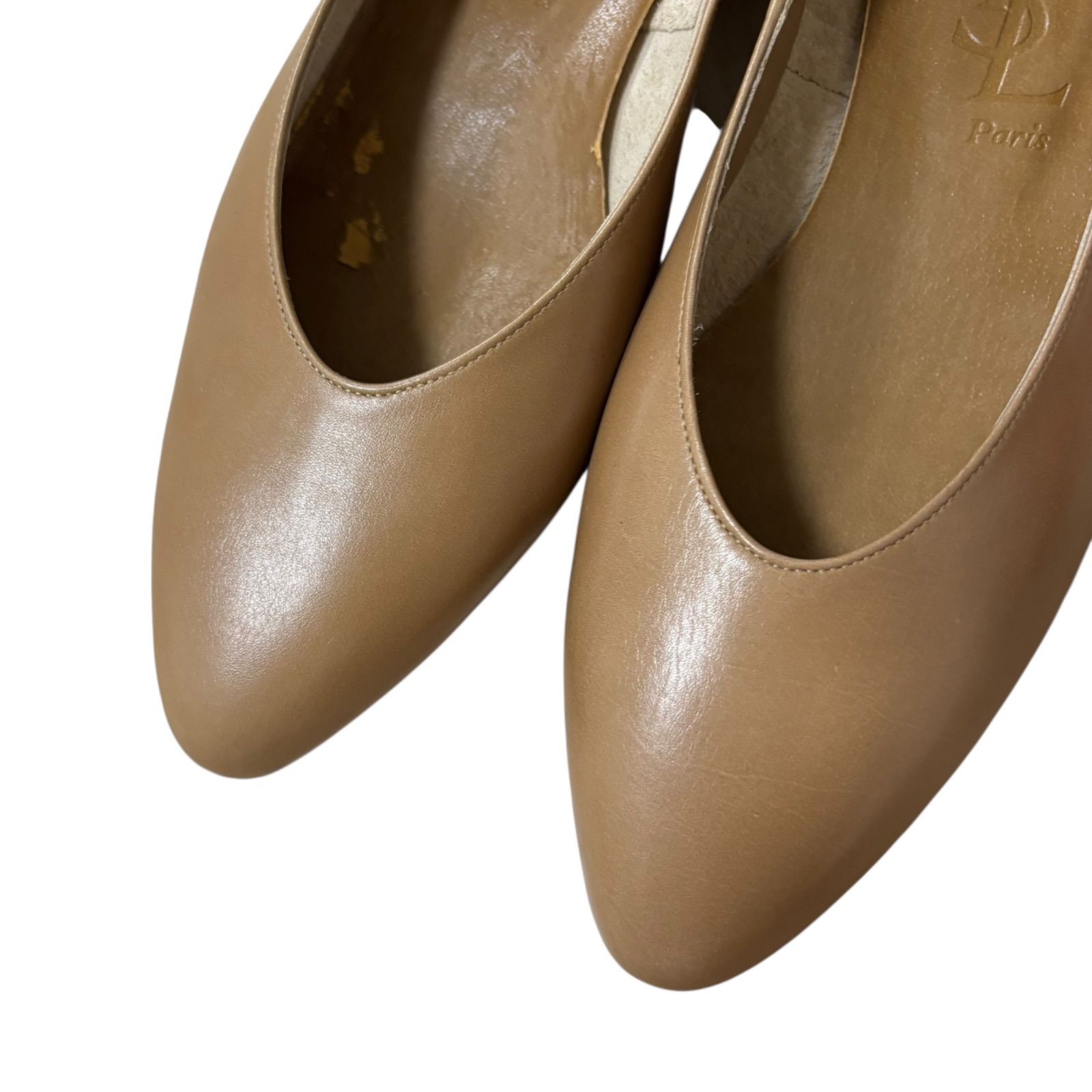 Z1563Yves Saint Laurent イヴサンローランパンプス ベージュ