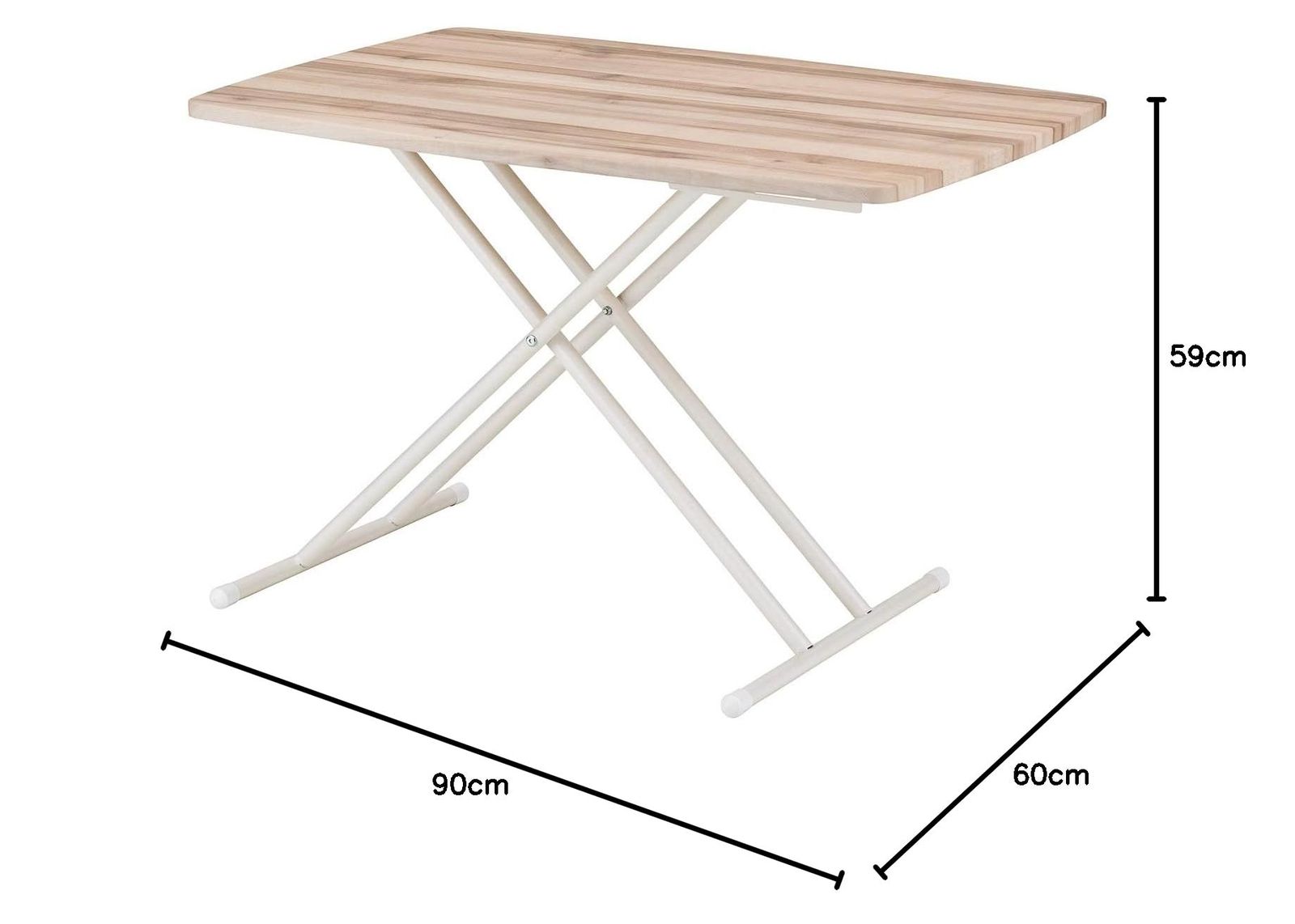 昇降できる マルチテーブル VNA ビンテージナチュラル 武田コーポレーション 90×60×59 昇降式 T8-VSMT90VNA MARWIL-DEMENAGEMENTS_CH