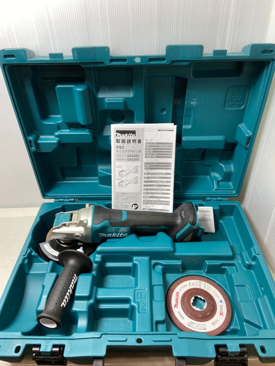 ΦΦMAKITA マキタ 125mm 18V充電式ディスクグラインダ パドルスイッチ GA520D ブルー