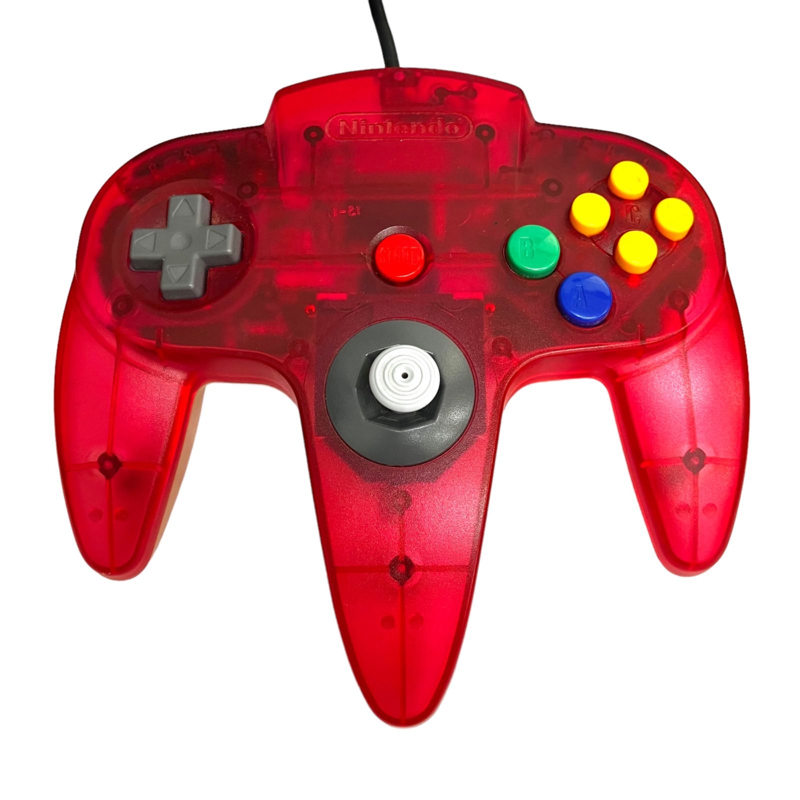 偉大な NINTENDO 64本体クリアレッド コントローラー3個 Nintendo 偉大な NINTENDO 64本体クリアレッド コントローラー3個 Nintendo