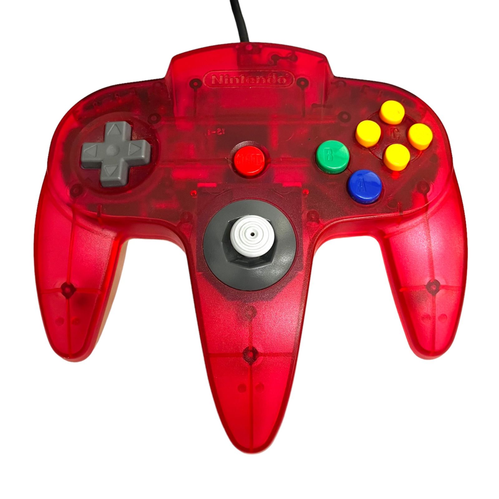 【美品⭐️NINTENDO64】 ニンテンドー 任天堂64 コントローラー　 クリアレッド きれいです