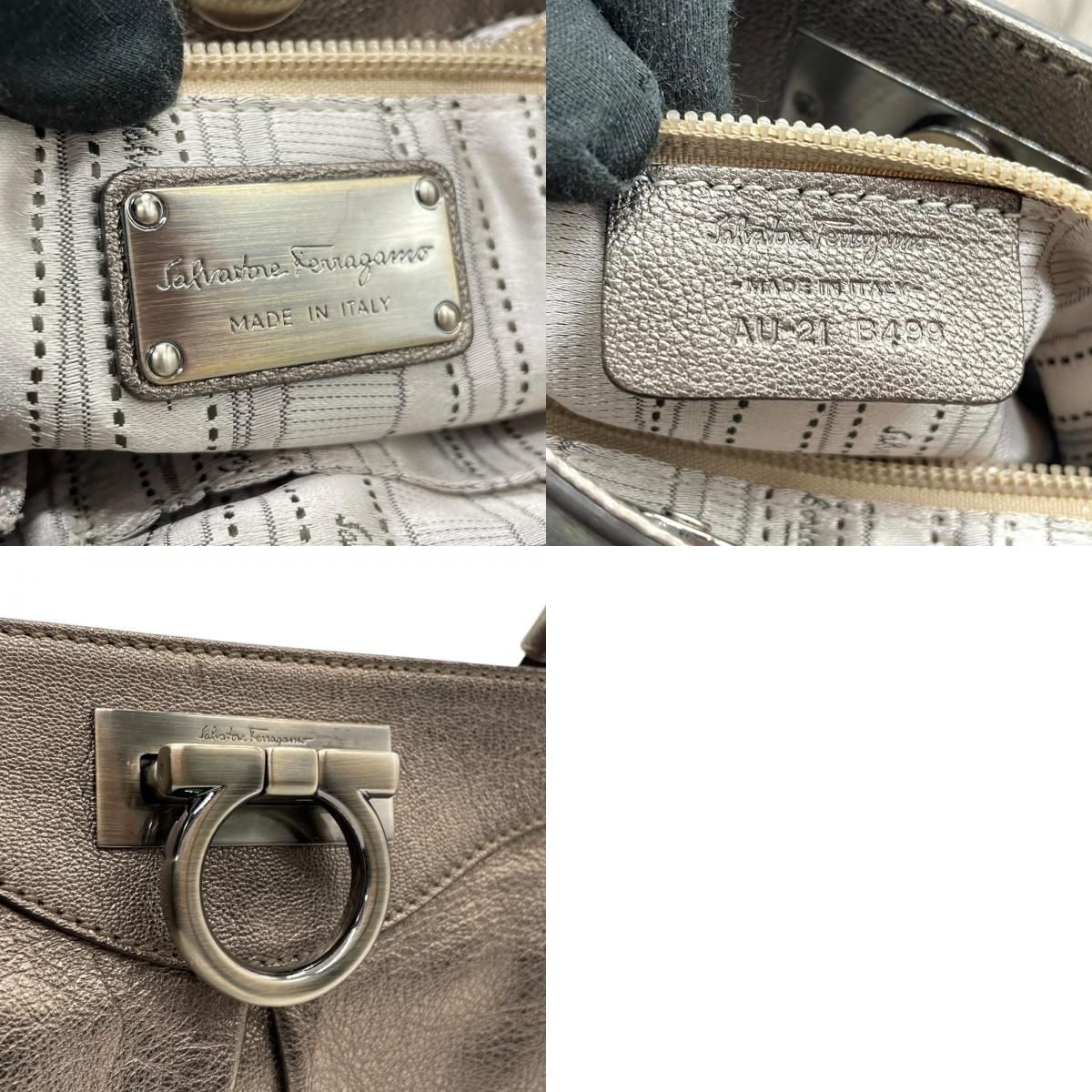 極美品】Salvatore Ferragamo サルヴァトーレフェラガモ ガンチーニ 