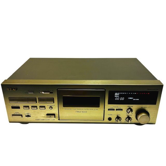 TEAC カセットデッキ V-1050 ティアック 高音質 3ヘッドカセットデッキ 電源 再生 済