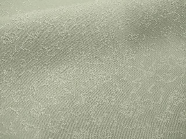 平和屋着物○上質な色無地 笹地紋 柳鼠色 正絹 逸品 AAAY7938ph