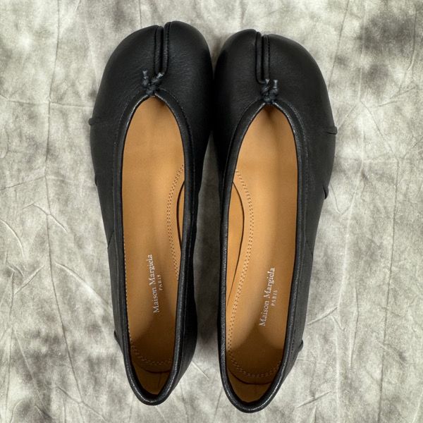 【VIPセール】【未使用】Maison Margiela/メゾンマルジェラ TABI BALLERINA NEW/タビ バレリーナ ニュー/バレエシューズ/ブラック/S58WZ0127/37 スピードフック