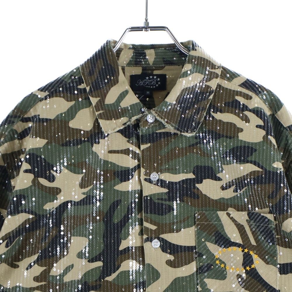 AFB スパンコール長袖シャツ xl AFB シャツ AFB/エーエフビー/SPANGLE SHIRTS メンズ レディース