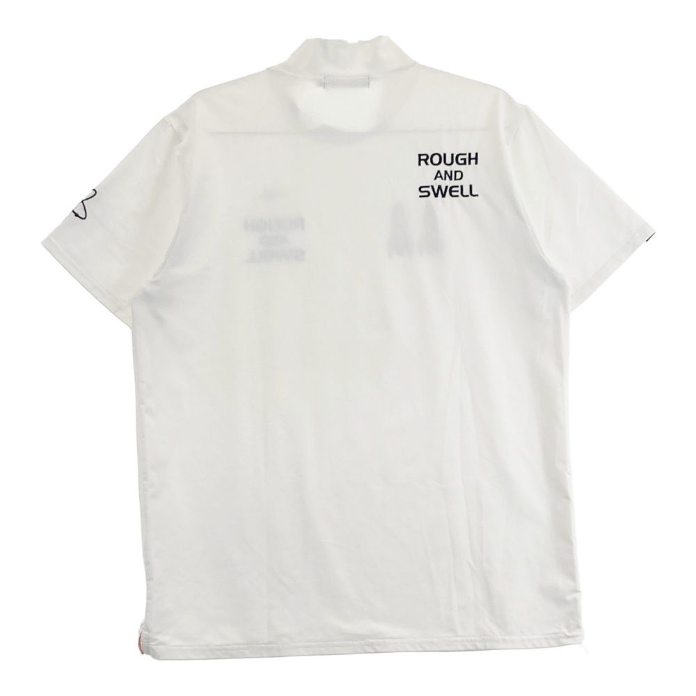 サイズ：L ROUGH&SWELL ラフアンドスウェル  ハイネック 半袖Tシャツ ドットエアー  ホワイト系 [240101492768] ゴルフウェア メンズ ストスト サイズ：L ROUGH&SWELL ラフアンドスウェル ハイネック 半袖T
