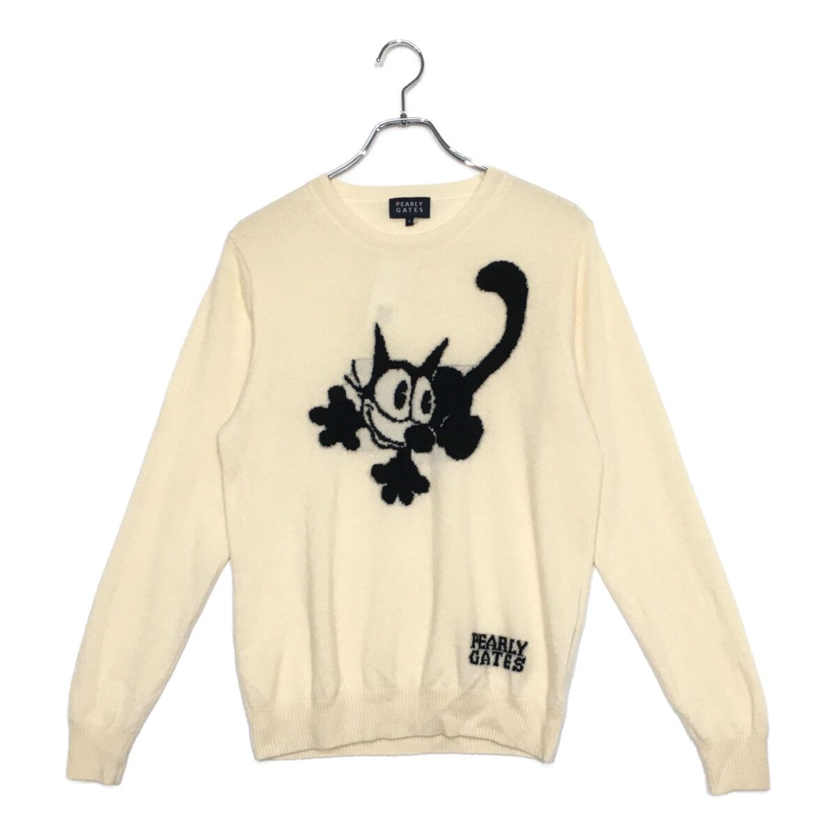メンズ パーリーゲイツ PEARLY GATES セーター 4 M 白 カシミヤ100％ フィリックス