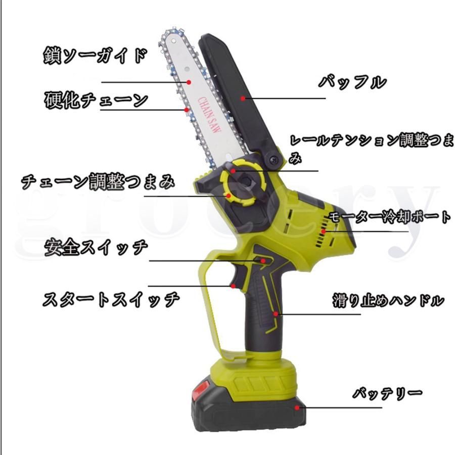 人気沸騰】 充電式 チェーンソー マキタ バッテリー互換 6インチ 小型チェンソー 電動チェーンソー ブラシモーター 片手 軽量 木工切断 枝切り バッテリー1個  収納箱付き メンテナンス - kendiseveryday.com