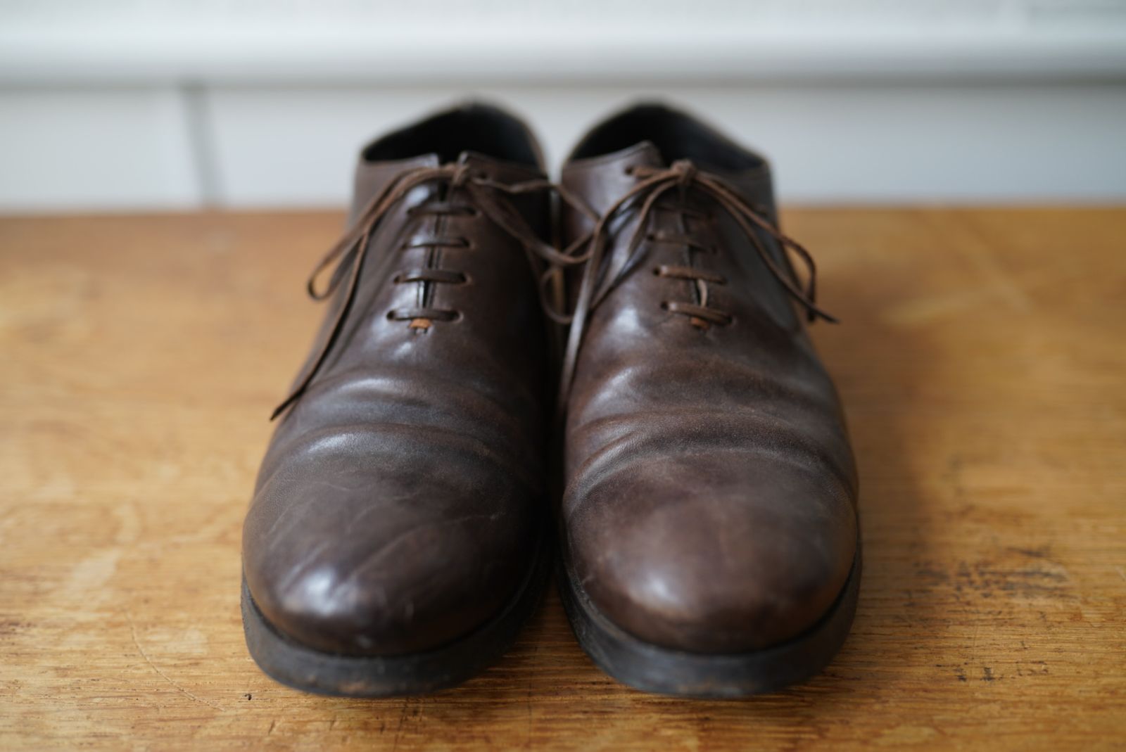 17SS Derby Wholecut ワンピースホースレザーダービーシューズ 