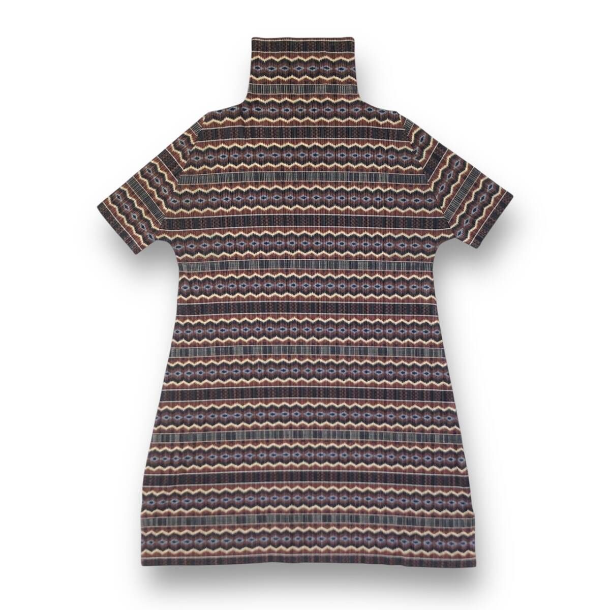 22s PLEATS PLEASE All-over printed pleated dress総柄プリーツワンピース PP21-FT363 半袖Tシャツ プリーツプリーズ