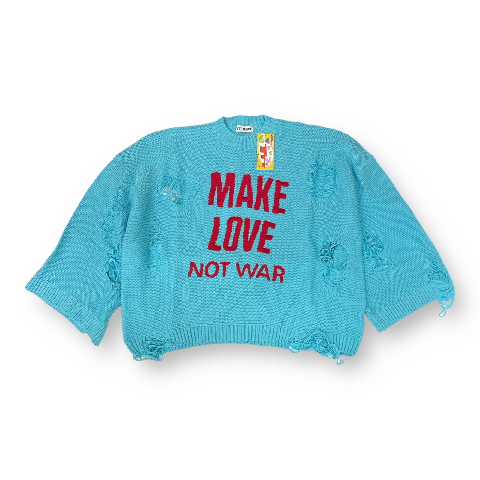 TTT MSW /Make Love Over Size Damage Knit - ニット/セーター