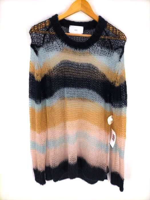 SUGARHILL BEAMS Mohair Border Knit quantastiko.cl