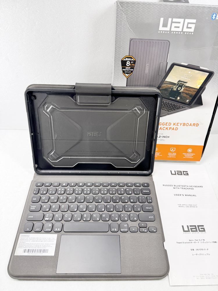 HY Urban Armor Gear UAG-BTKB-01-JP iPad 10.2インチ 第7～9世代 用 Bluetoothトラックパッド一体型キーボードケース 日本語配列バックライト 送料無料 一部地域を除く HY003