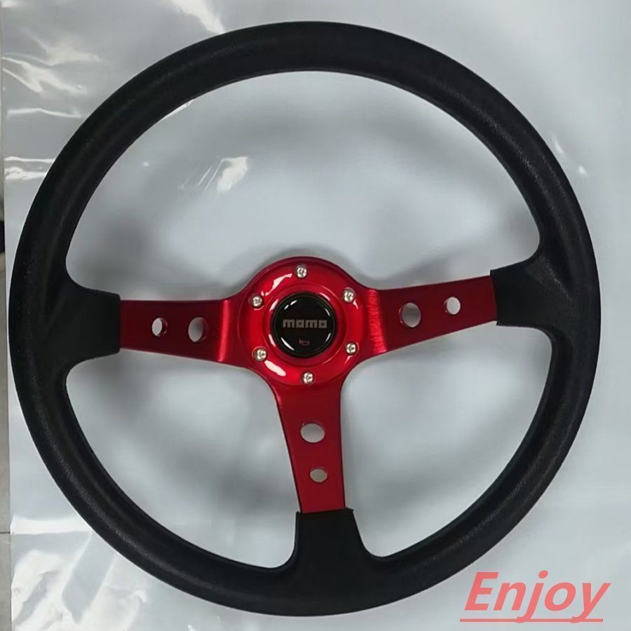 新品未使用・MOMO スタイル レッド ステアリング Not Authentic 新品未使用・MOMO スタイル レッド ステアリング Not Authentic