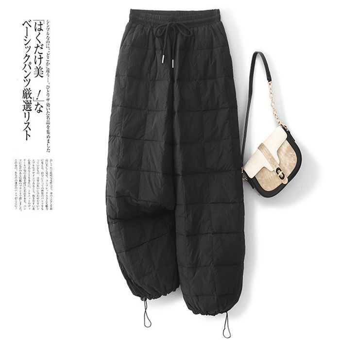 中綿パンツ レディース ダウン綿パンツ 軽量 真冬 防寒ズボン