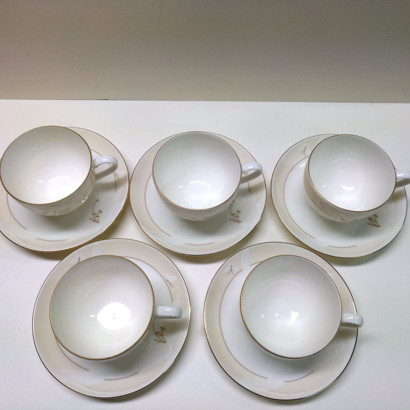 商談中】721 ハナエモリ HANAE MORI 森英恵 カップ ソーサー 5客 蝶