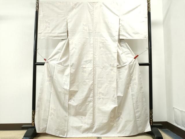 平和屋着物○本場大島紬 白大島 短冊重ね吉祥文 やまと誂製 大山謹製