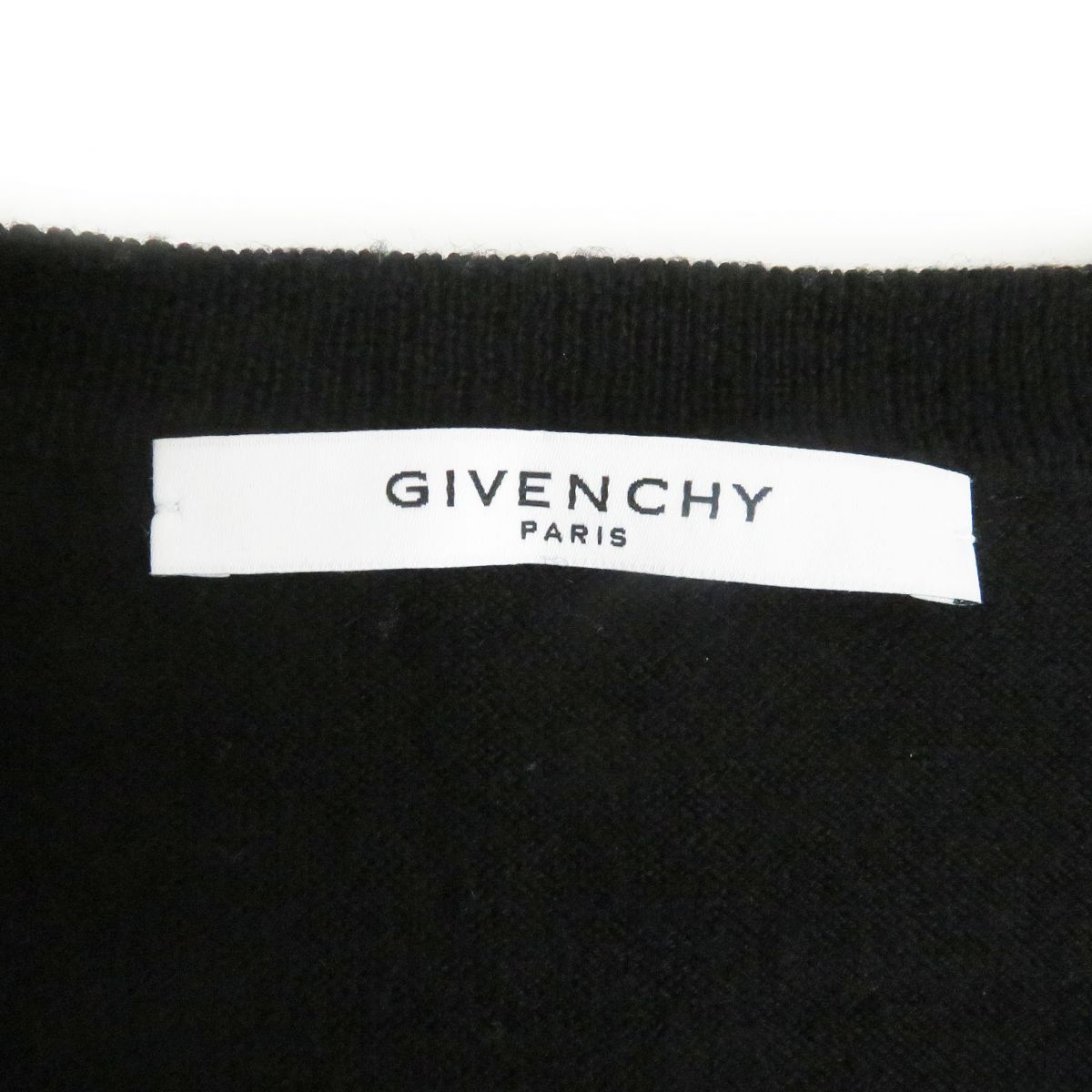 美品□GIVENCHY/ジバンシィ サイドライン ロゴボタン ウール100％ 長袖