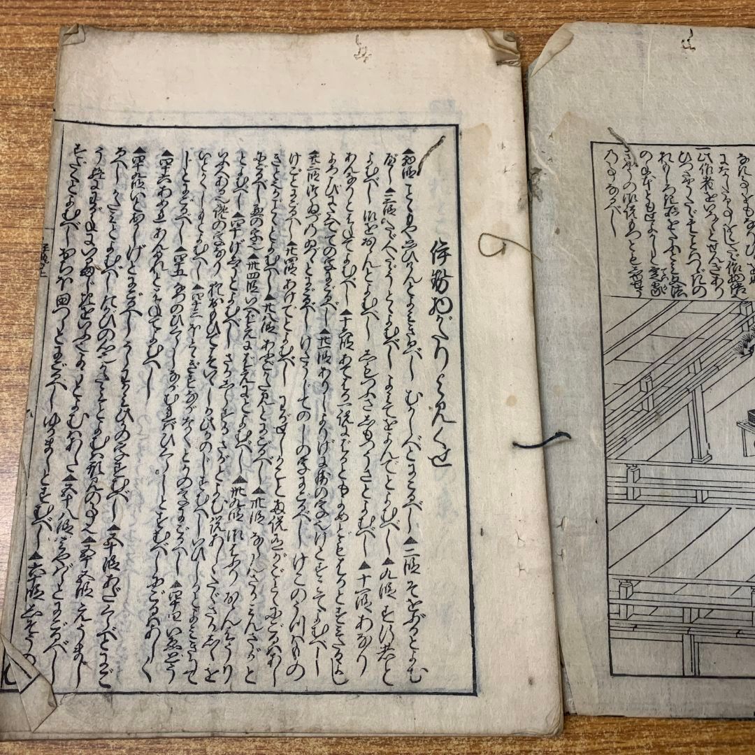 ▲01)【同梱不可】絵入和本 伊勢物語 上下巻 2冊セット/古書/和書/和装本/古典/A △01)【同梱不可】絵入和本 伊勢物語 上下巻 2冊セット/古書