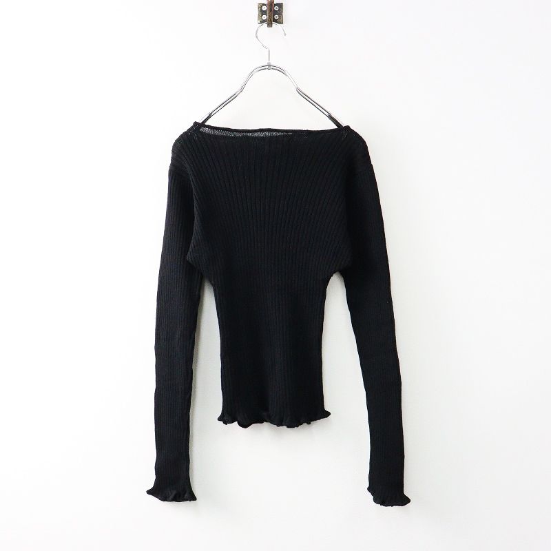 極美品 シシクイ THE SHISHIKUI コットンカシミヤリブニットプル  