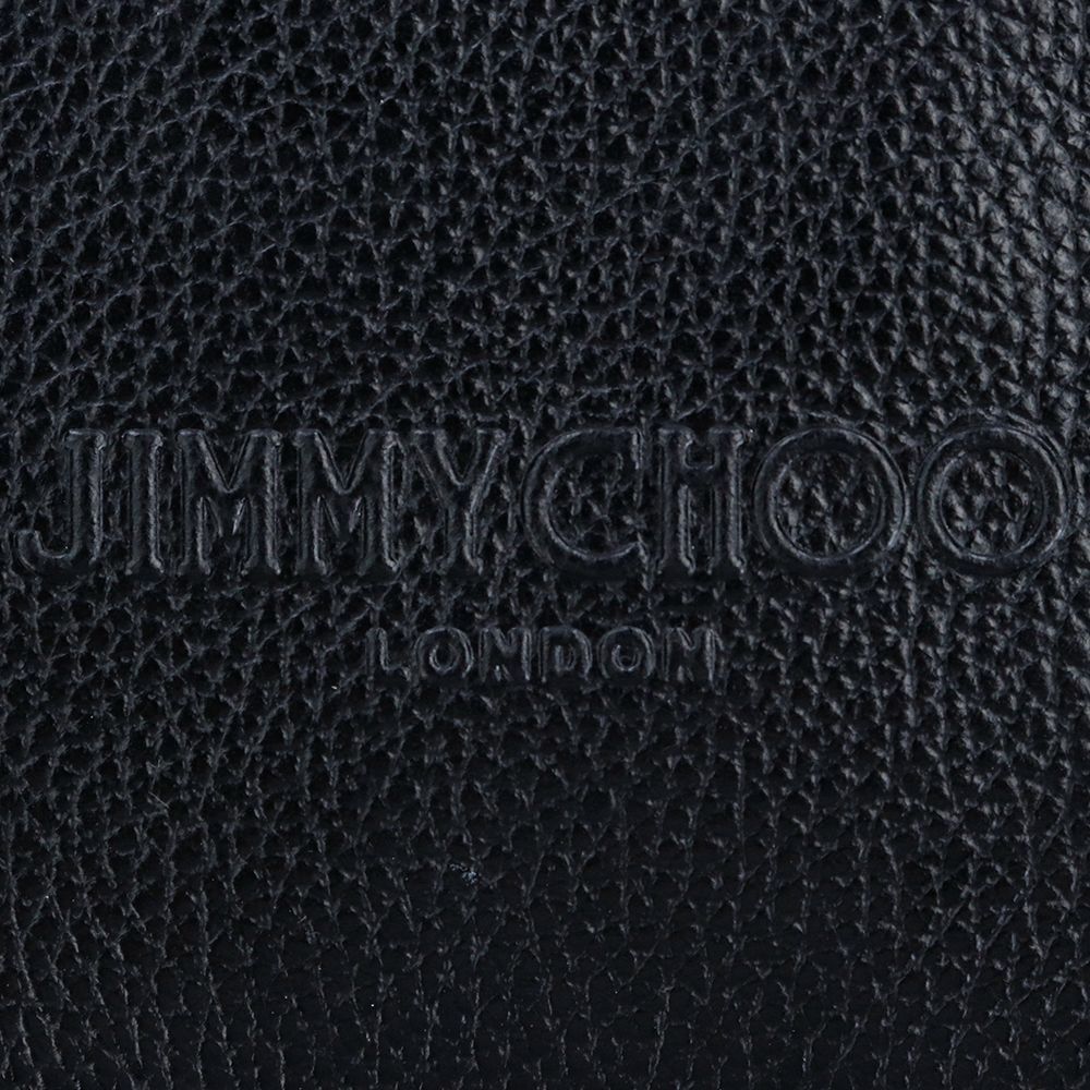 ジミーチュウ 二つ折り財布 LUKA LDA BLACK / GUNL JIMMY CHOO ジミーチュウ 財布 二つ折り 小銭入れ付き Jimmy