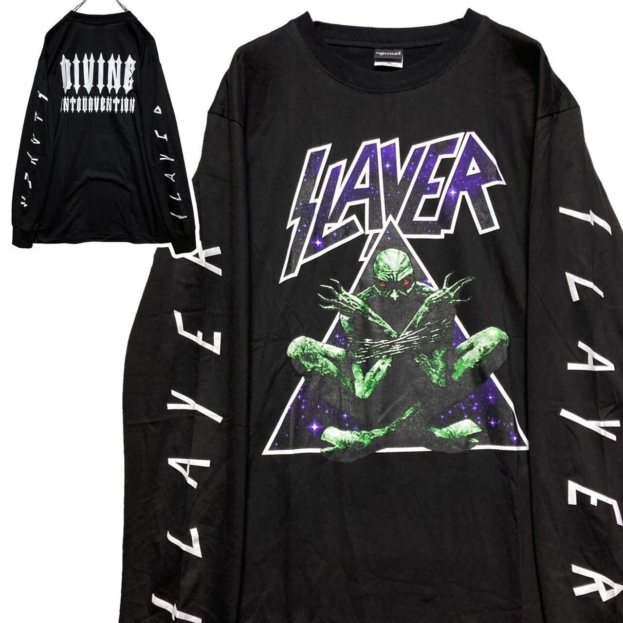 ⭐︎ スレイヤー SLAYER 黒 長袖 Tシャツ ロンT バンド ロングスリーブ 
