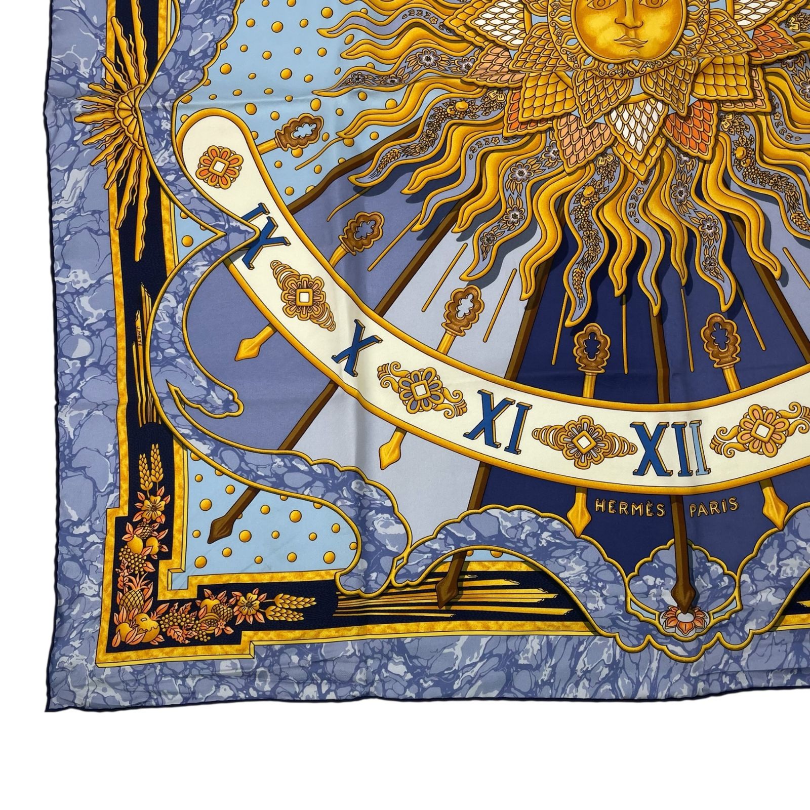 極美品 HERMES エルメス スカーフ シルク カレ90 CARPE DIEM