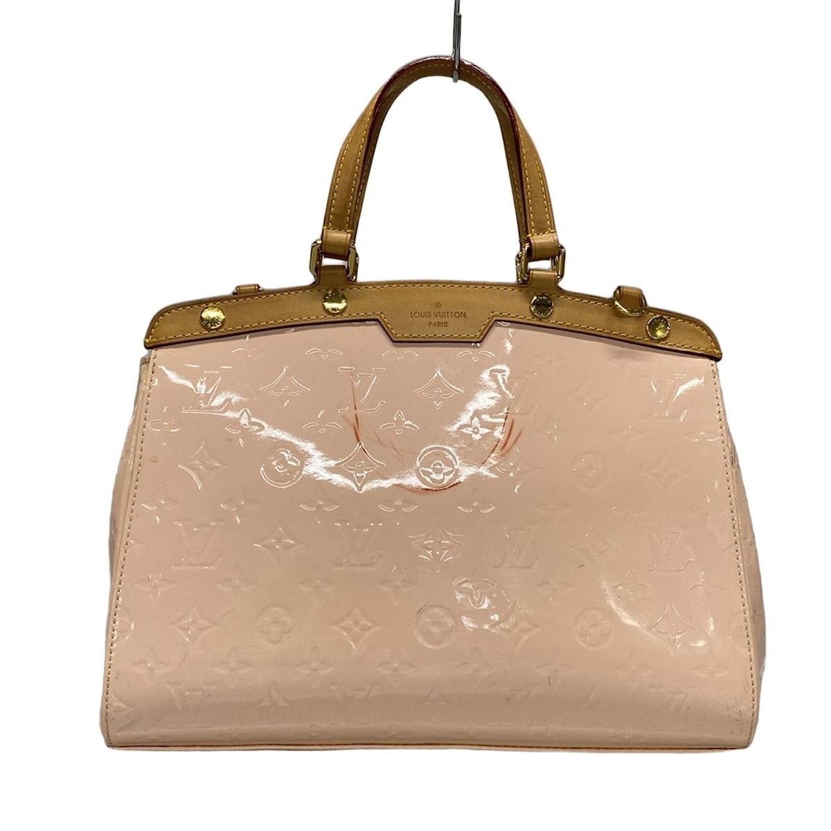 LOUIS VUITTON ルイヴィトン ハンドバッグ モノグラムヴェルニ ブ MM M90068 ローズアンジェリーク レザー