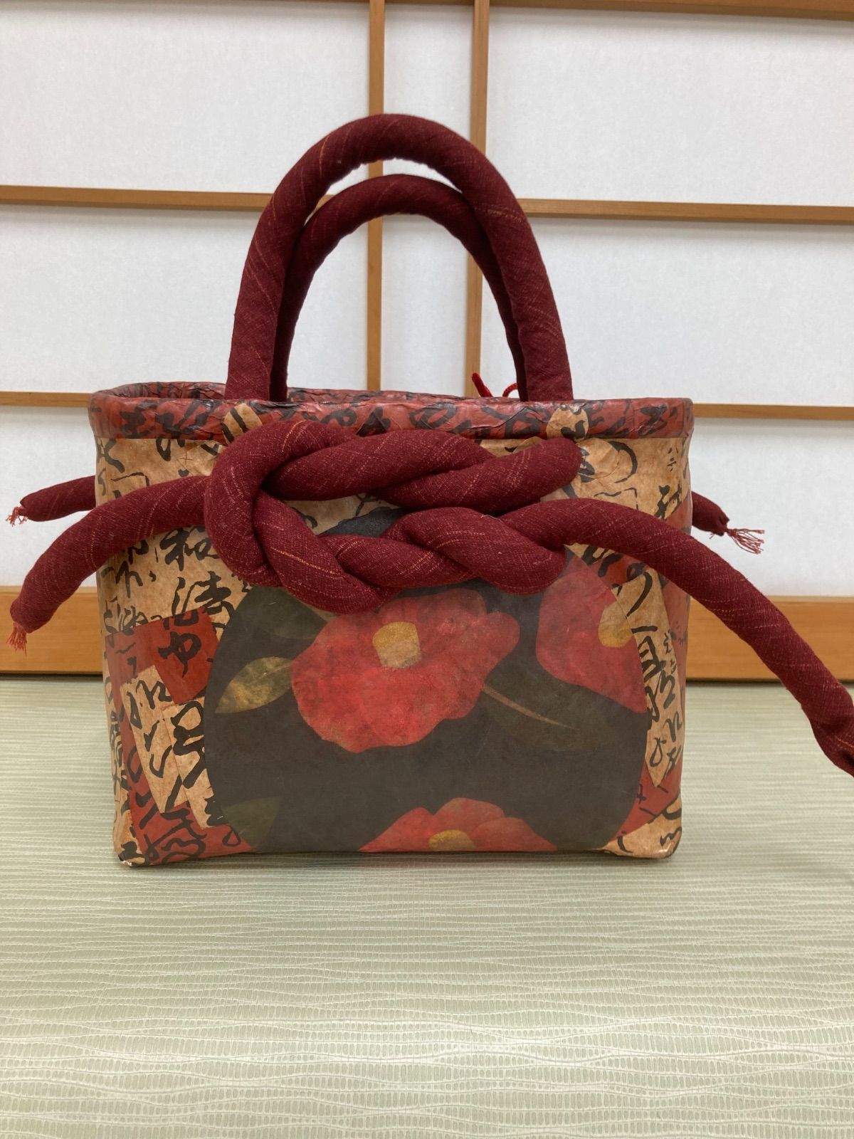 ジャパニーズアートバッグ　新品未使用　ハンドメイド　一閑張りバッグ ジャパニーズアートバッグ 一閑張りバッグ【No.1】
