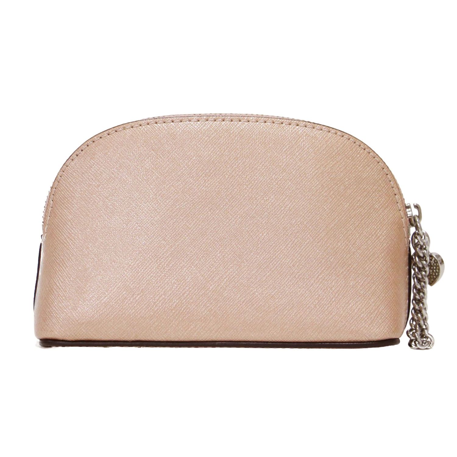 ☆ 新品　マイケルコースMICHAEL KORS ポーチピンクラメ メイクポーチ MICHAEL KORS マイケルコース ポーチ ピンク系 | チャーム付き