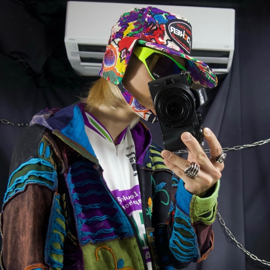 Surf Design Psychedelic Full Graphics Embroidery&Patch Cap Surf Design Psychedelic Full Graphics Embroidery&Patch Cap