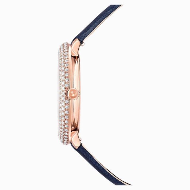 Swarovski Crystal Frost Watch, Leather strap, Pink, Rose