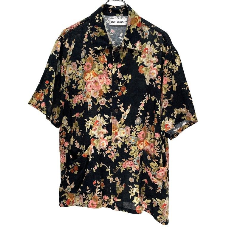 OUR LEGACY 24SS ELDER SHIRT SHORTSLEEVE 花柄タペストリー プリントオーバーサイズ半袖シャツ トップス アワーレガシー