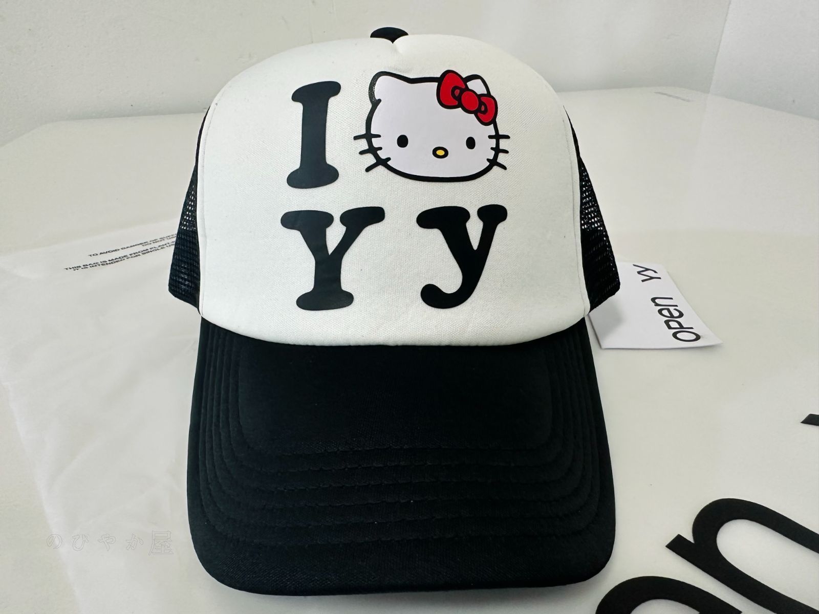 帽子 Hello Kitty OPEN YY cap Open Yy x Hello Kitty Trucker Cap Black キティー コラボ
